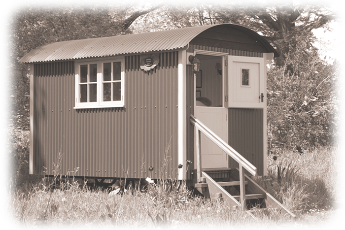 old shepherd hut